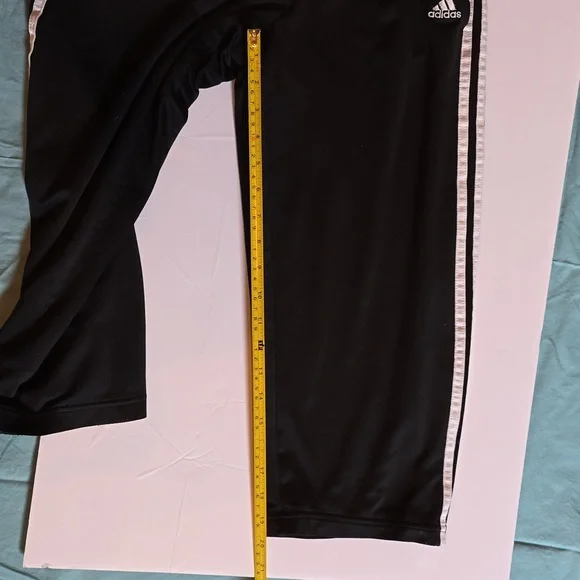 Adidas Womens Wide Leg Capris Size Medium, Drawstring - Picture 12 of 12